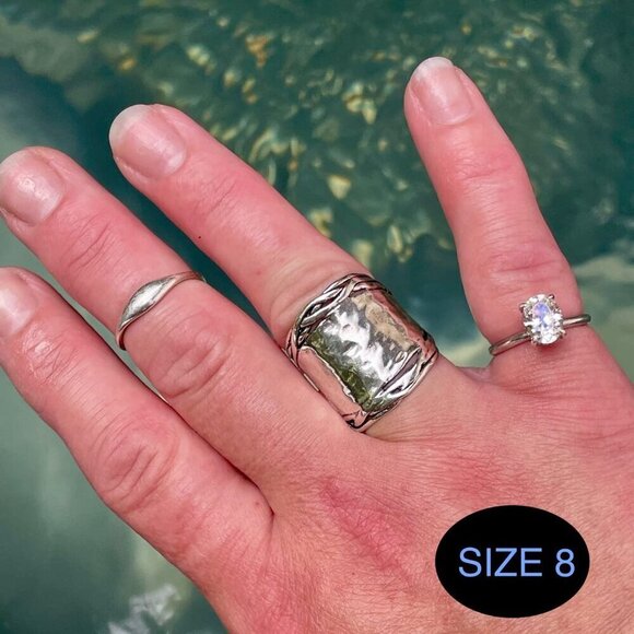 Women's 925 Sterling Silver Vintage Antique Look Artisan Handcrafted Ring - Picture 1 of 15